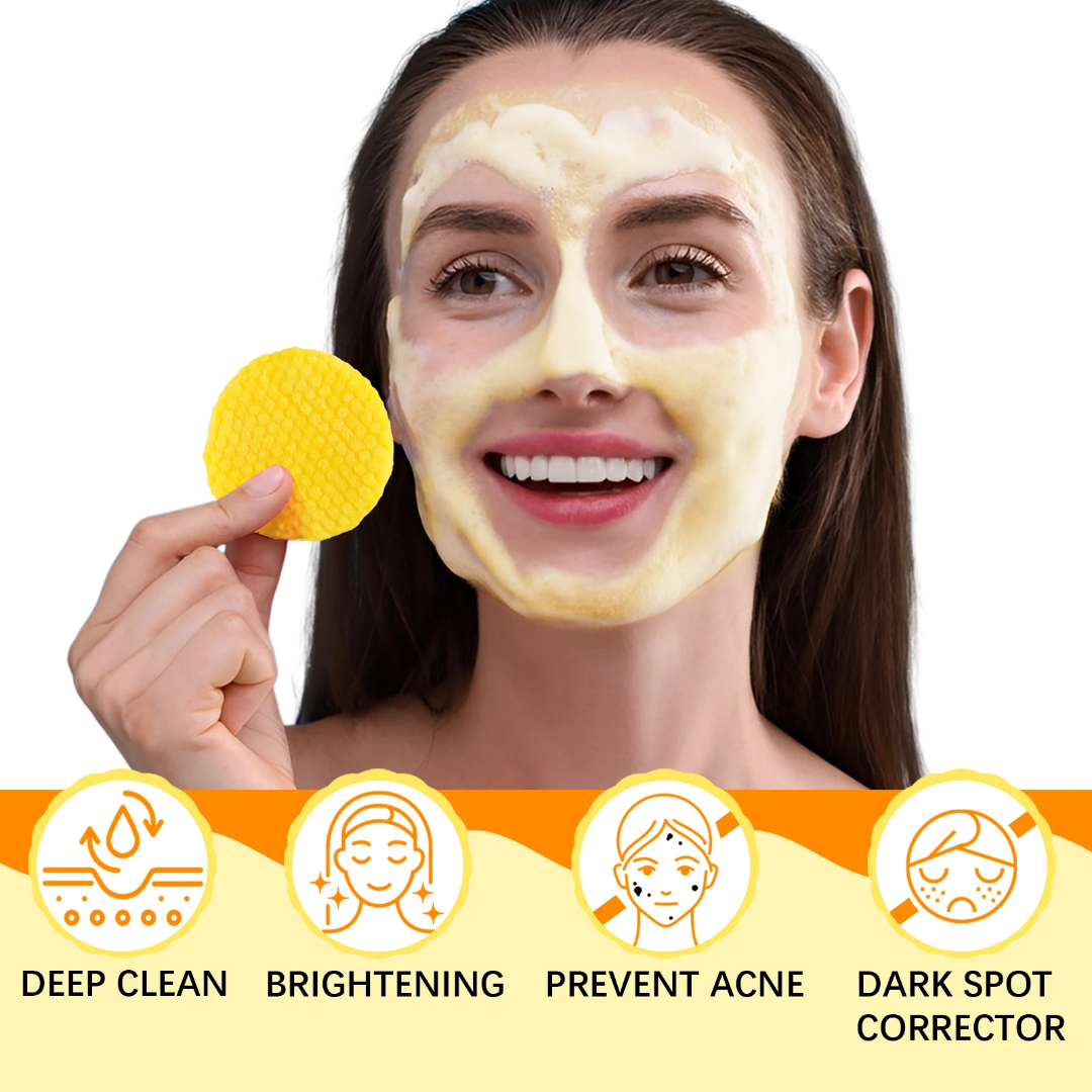 Disque nettoyant visage au curcuma