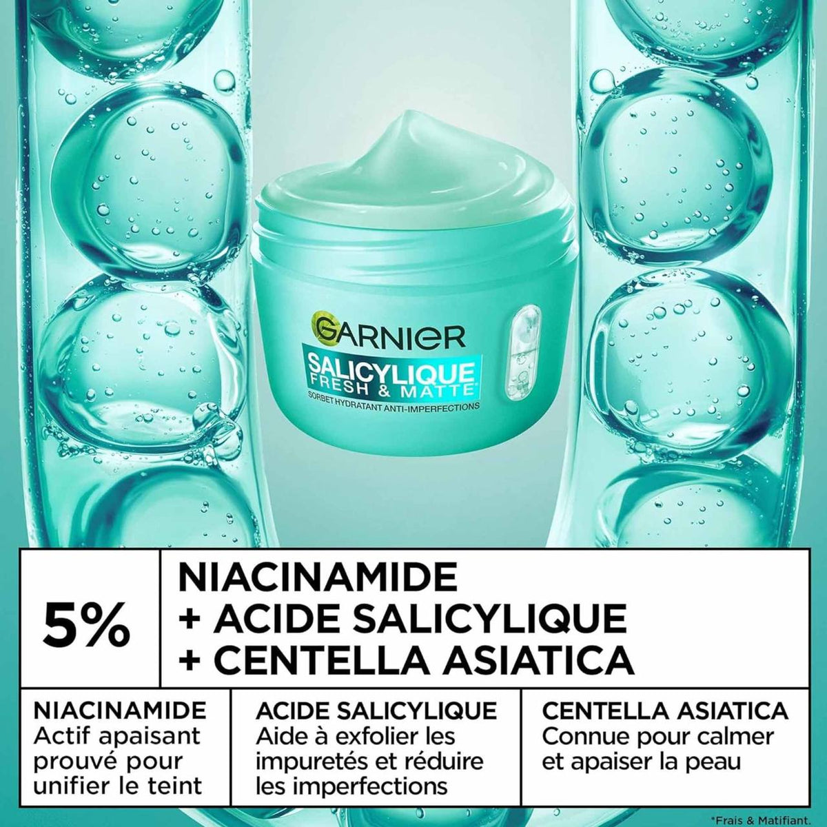Garnier Salicylique Fresh & Matte – Sorbet Hydratant Anti-Imperfections – 85 ml