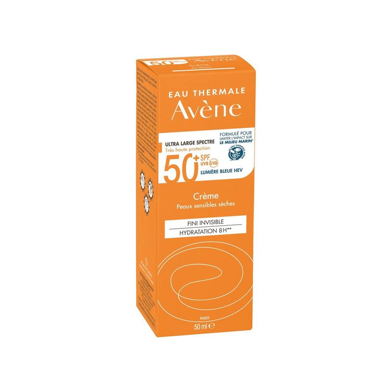 Avène Crème SPF50+ – Très Haute Protection Solaire – Peaux Sèches & Sensibles – 50 ml