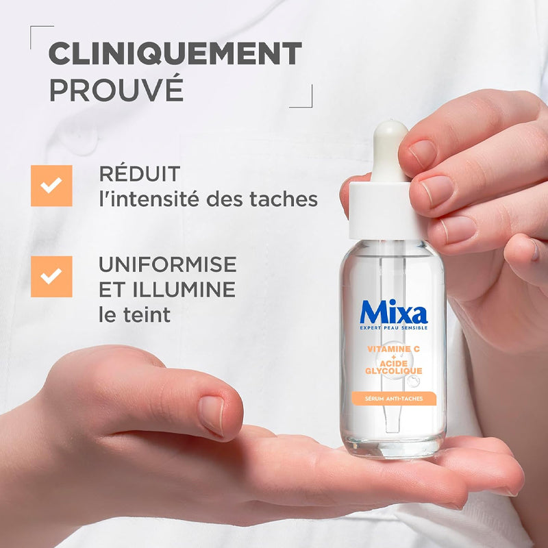 Mixa Sérum Concentré Anti Taches Vitamin c + acide Glycolique 30 ml