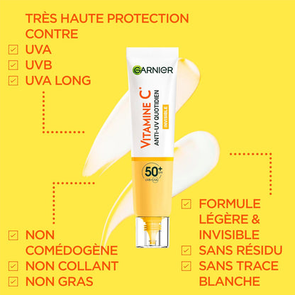 Garnier Skin Active Fluide Invisible Anti Taches à la Vitamine C Spf50+ 40 ml