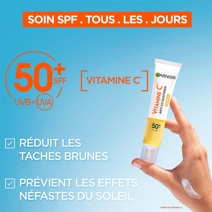 Garnier Skin Active Fluide Invisible Anti Taches à la Vitamine C Spf50+ 40 ml