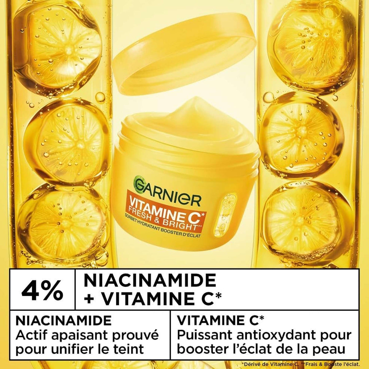 Garnier Skin Active Bio Glow à la Vitamine C Crème de Jour Hydratante Éclat Et Uniformité 50 ml