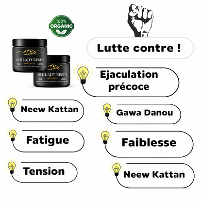 Shilajit Résine Pure de l’Himalaya – 800 mg | Qualité Premium