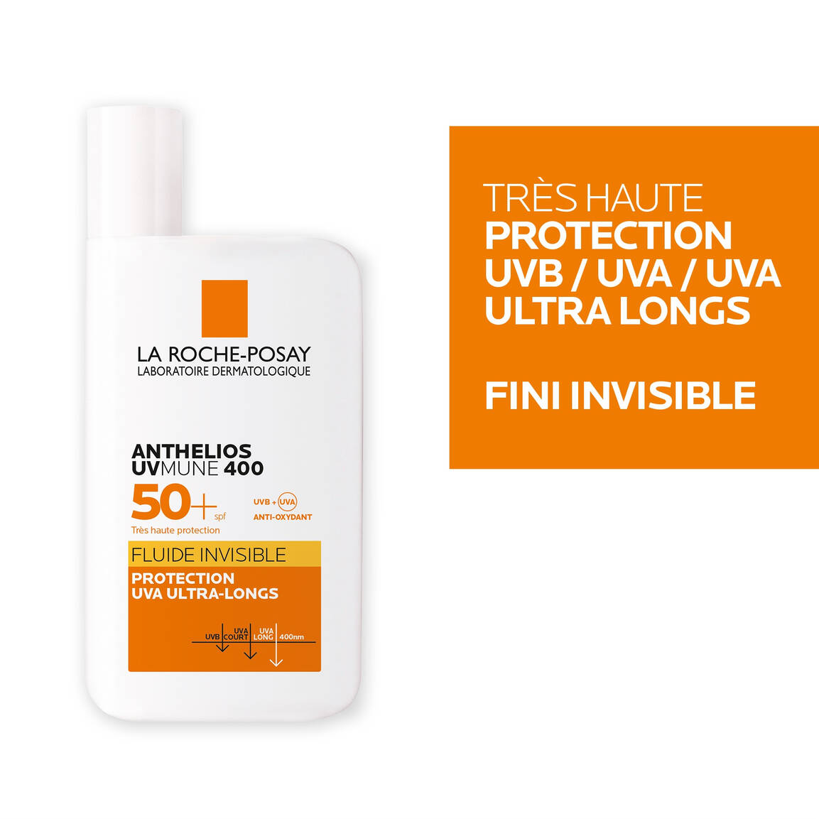 La Roche-Posay Anthelios UVMune 400 SPF 50+ – Fluide Invisible Sans Traces