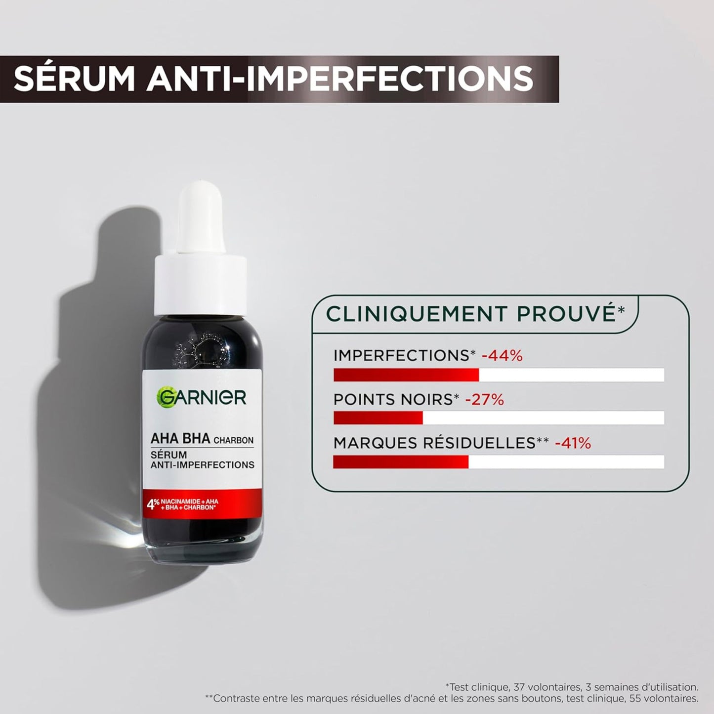 GARNIER AHA + BHA & Charbon Sérum Anti-imperfections
