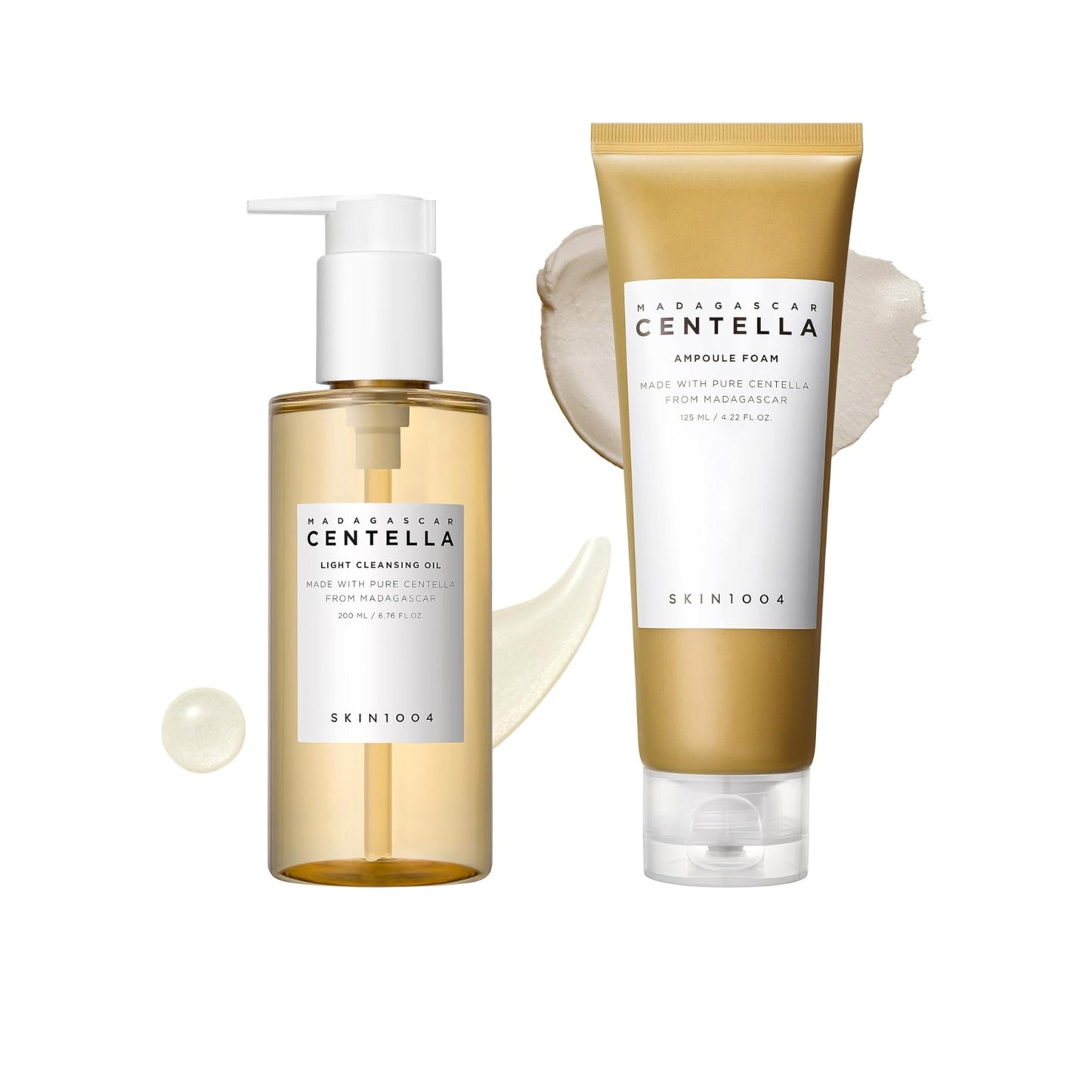 Skin1004 Centella Duo Double Nettoyage : Mousse Nettoyant 125ml + Huile Nettoyante 200ml
