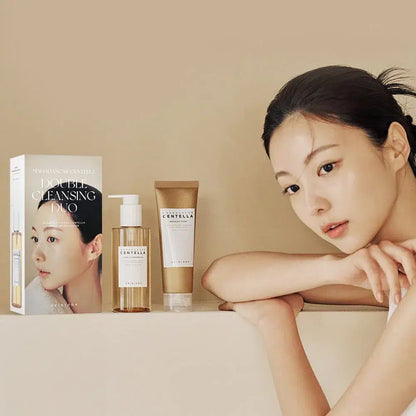 Skin1004 Centella Duo Double Nettoyage : Mousse Nettoyant 125ml + Huile Nettoyante 200ml